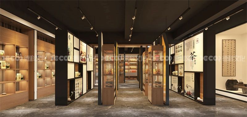 茶酒文化展覽館設計中是否有茶酒文化相關的藝術展示？